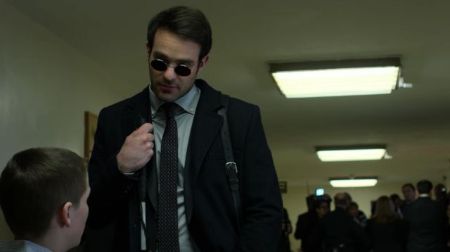 Matt Murdock having a conversation with a young kid